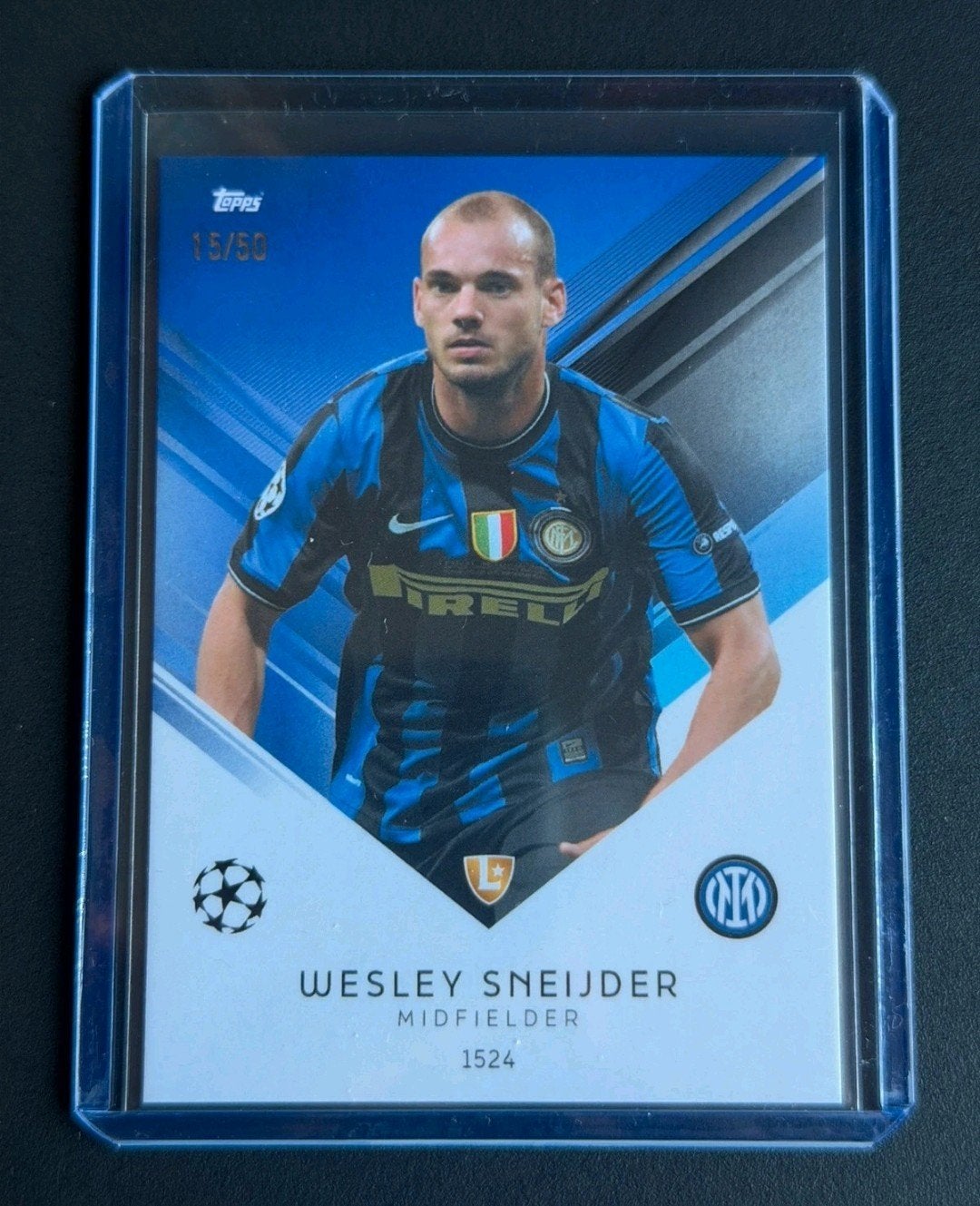 Wesley Sneijder Topps Total Football 15/50, Ophalen of Verzenden, Zo goed als nieuw, Buitenlandse clubs, Spelerskaart
