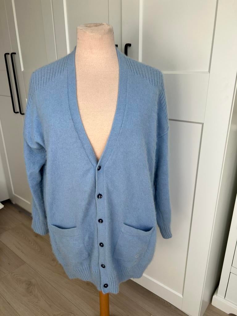 Blauw angora vest, G-star, L, Ophalen of Verzenden, Zo goed als nieuw, Blauw