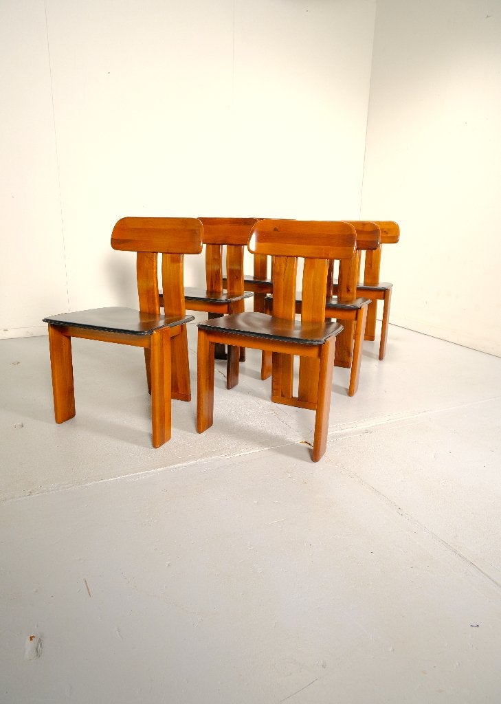 Stoelen (Saporro, Mario Marenco, Mobil Girgi), Ophalen, Blauw, Design, Hout