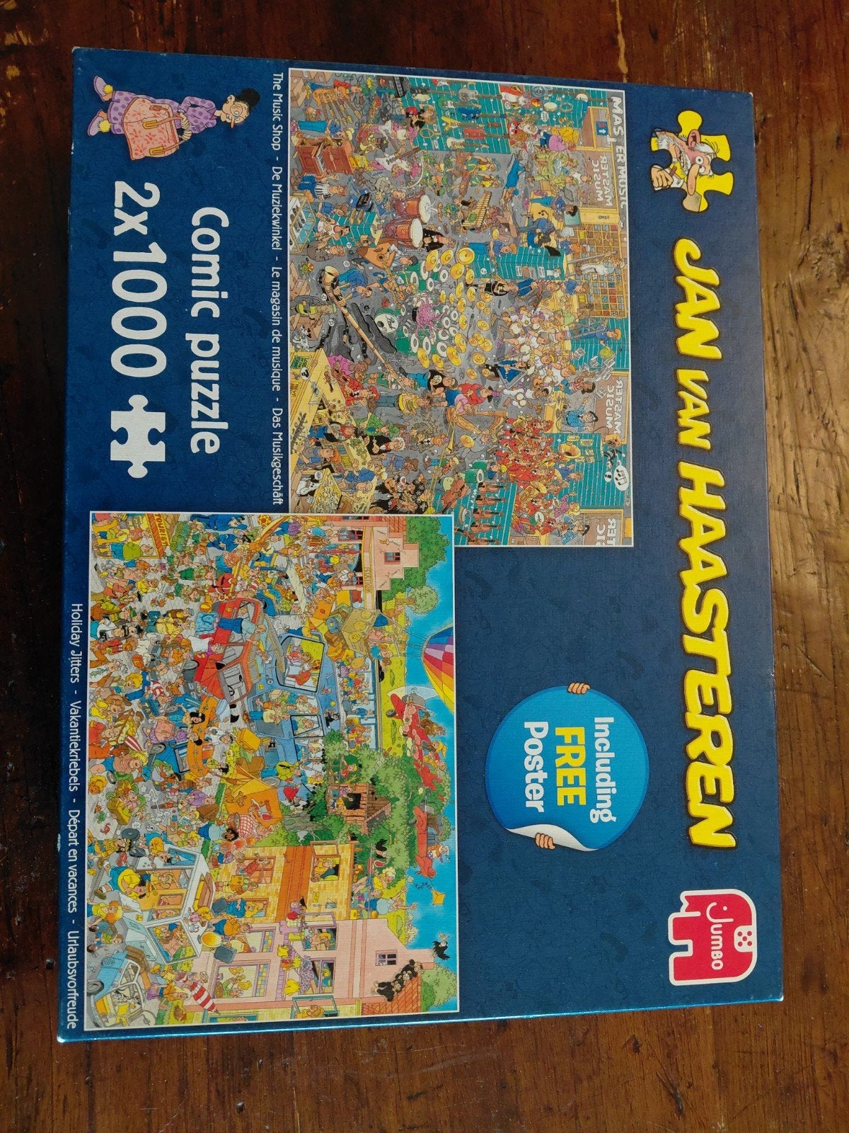 jan van haasteren  2x 1000 stukjes, Ophalen, 500 t/m 1500 stukjes, Zo goed als nieuw