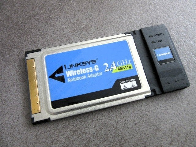 Linksys  WiFi Notebook Adapter 2.4 GHz - PCMCIA Wireless‑G, Computers en Software, Ophalen of Verzenden