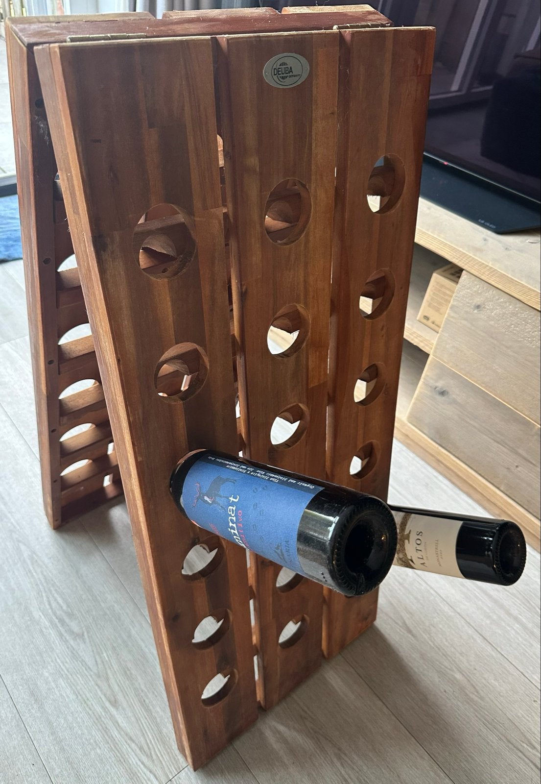 DEUBA Wijnrek Deluxe - Hout - 36 flessen, Ophalen, Zo goed als nieuw, 25 flessen of meer, 75 – 100