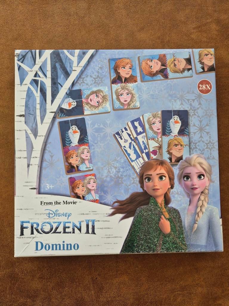 Disney Frozen 2 Domino spel - Compleet en Zo Goed Als Nieuw, Een of twee spelers, Ophalen of Verzenden, Zo goed als nieuw, Disney