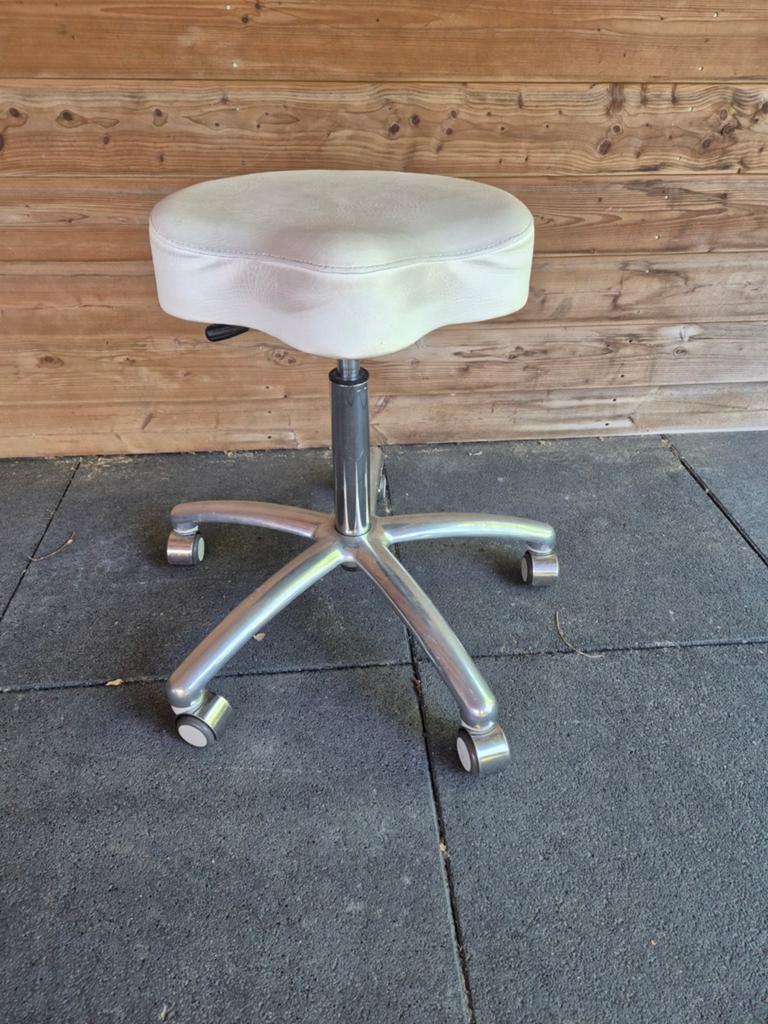 Tabouret, Ophalen, Gebruikt, Wit, Bureaukruk