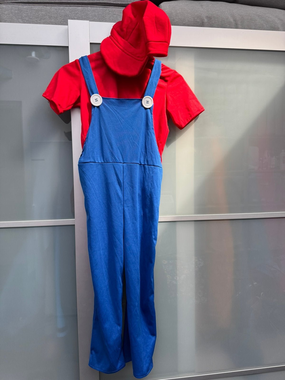 Super mario verkleedpak 122/128, Ophalen of Verzenden, Gebruikt, 122 t/m 128, Jongen of Meisje