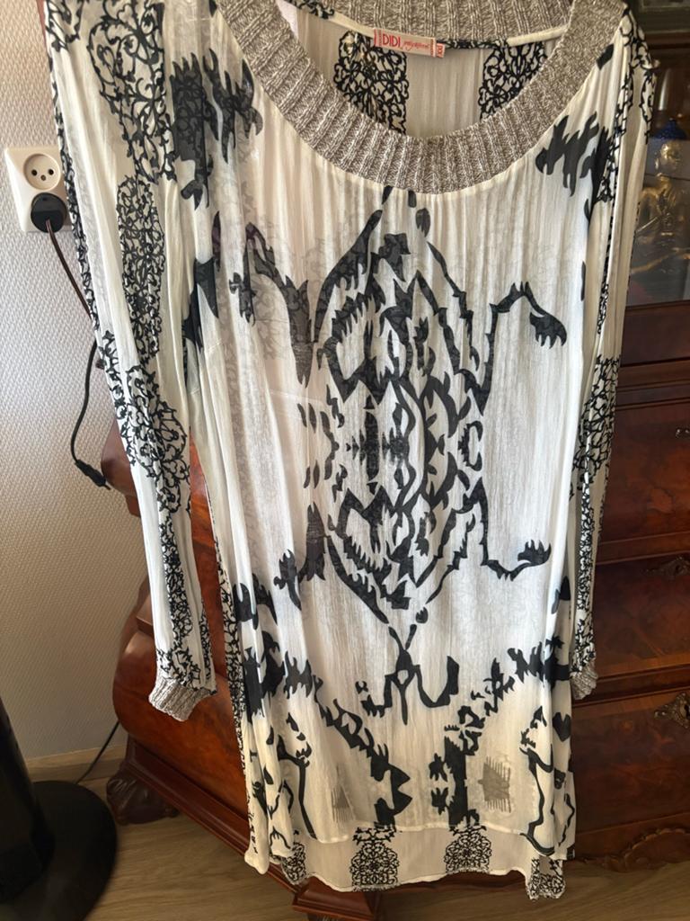DIDI Tuniek/Jurk Zwart-Wit Maat XXL, Kleding | Dames, Zwart, Maat 46/48 (XL) of groter, Ophalen of Verzenden, Zo goed als nieuw