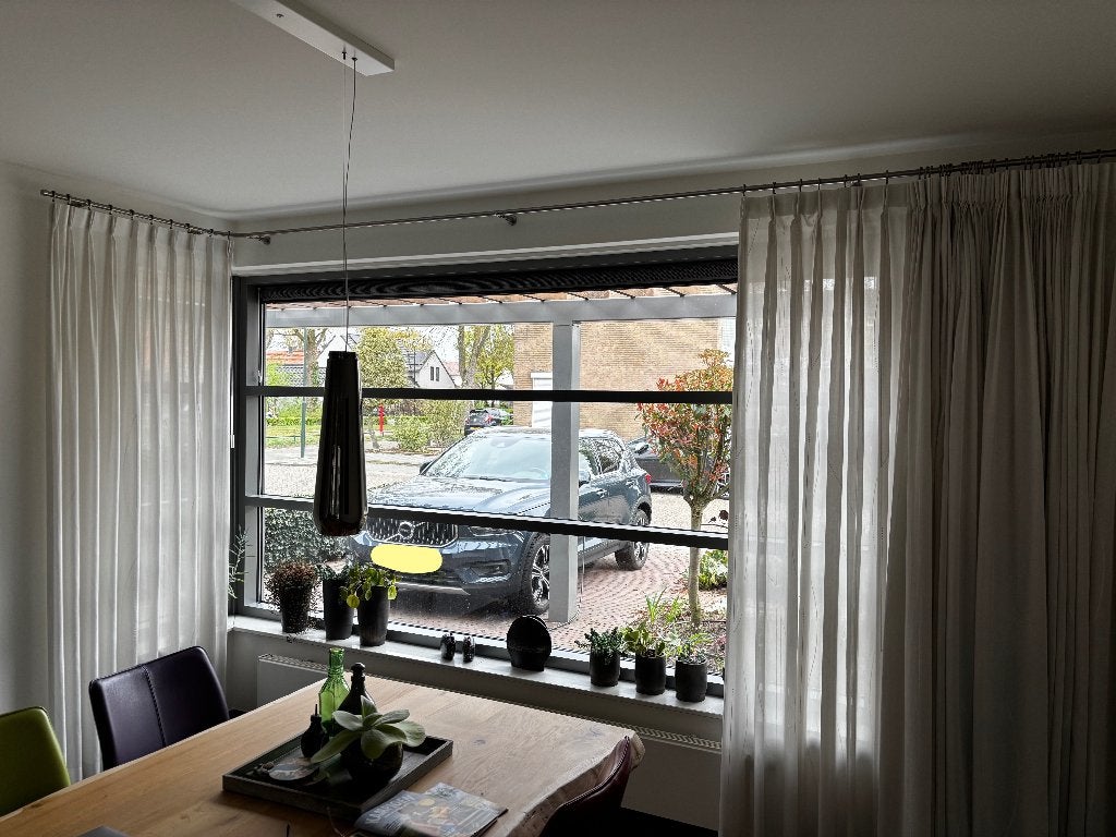 Gordijnrails RVS, Huis en Inrichting, Ophalen, Zo goed als nieuw, Metaal