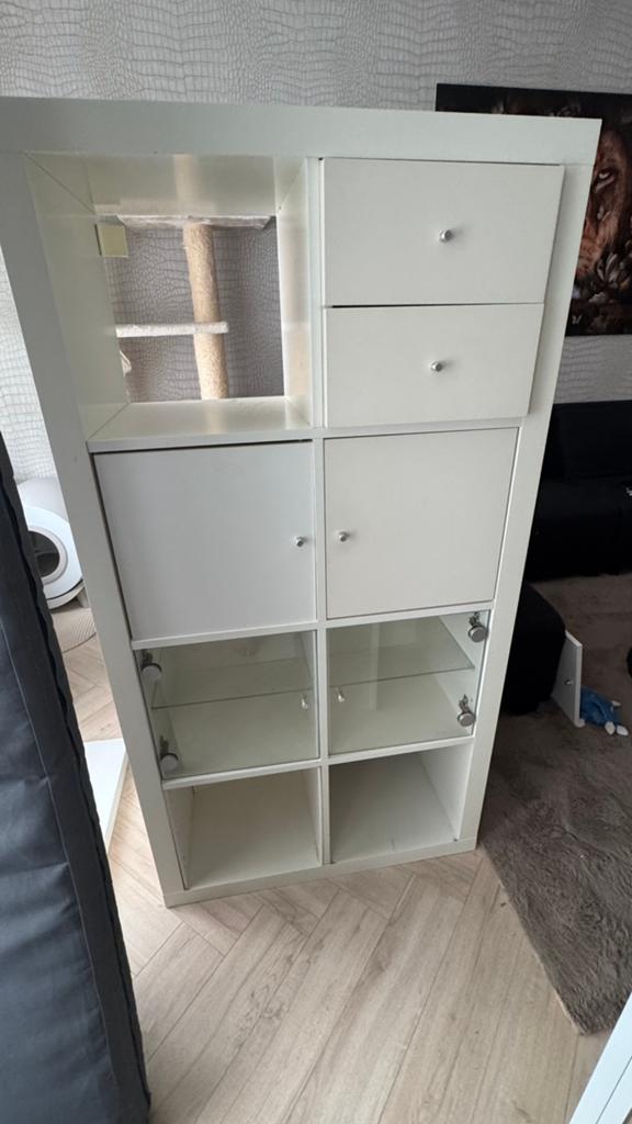 Ikea kallax kast met inzet stukken (goed tekst lezen), Ophalen of Verzenden, Zo goed als nieuw