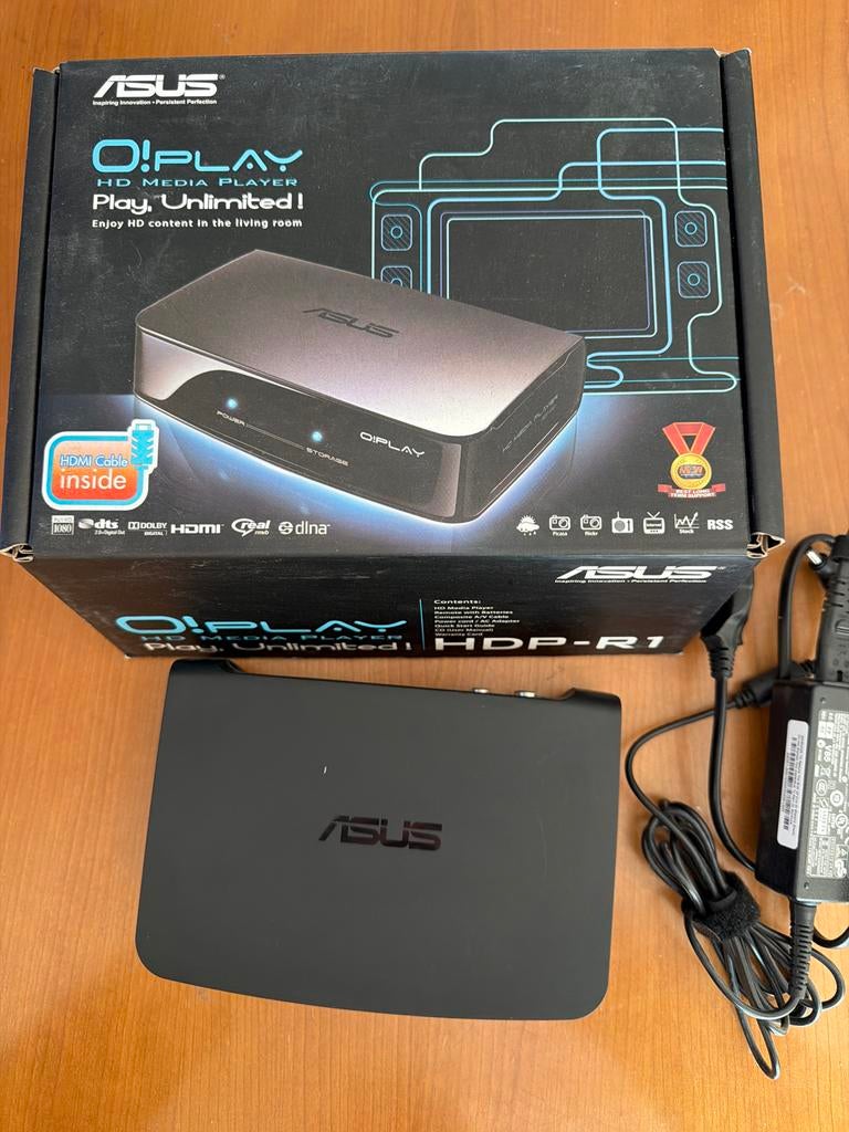 Asus O!Play HDP-R1 mediaplayer, Audio, Tv en Foto, Mediaspelers, Ophalen of Verzenden, Gebruikt, HDMI, Zonder harde schijf