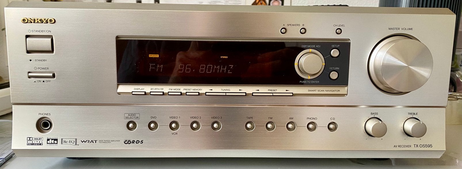 Goede Onkyo receiver TX-DS595, Ophalen, Zo goed als nieuw, 120 watt of meer, Overige merken