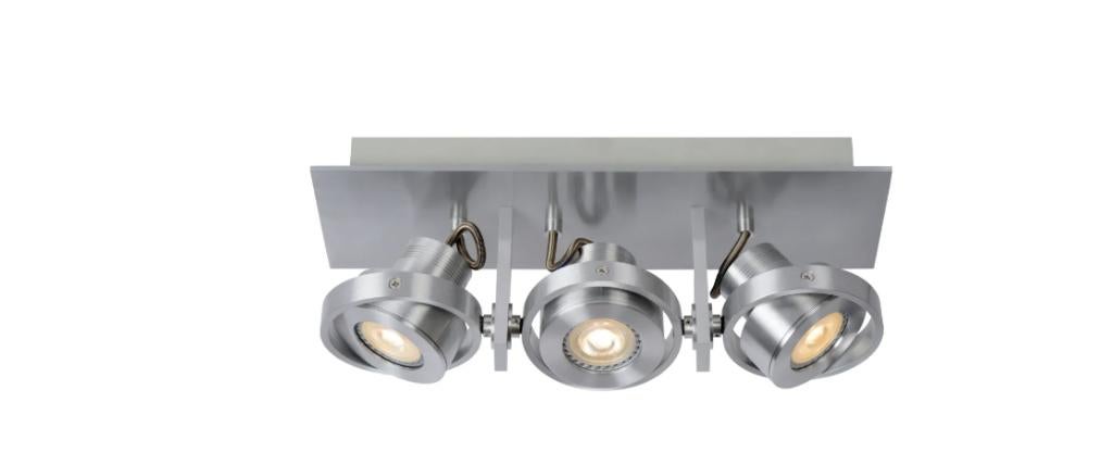 Lucide Landa Plafondspot Spotlamp chroom GU10 3x5W LED NIEUW, Ophalen of Verzenden, Nieuw, Plafondspot of Wandspot
