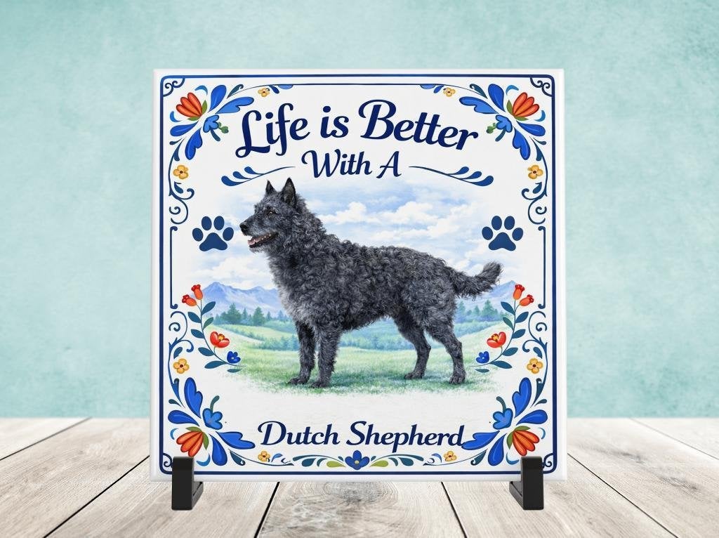 Life is Better With a Dutch Shepherd (Draadhaar) - Tegel, Verzenden, Nieuw