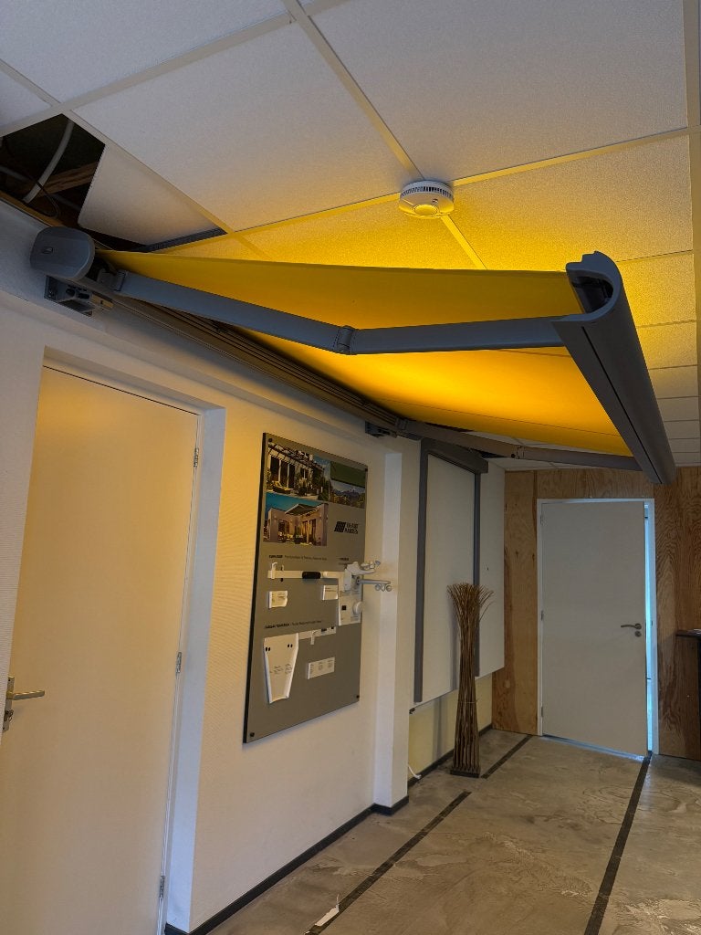 Cassettescherm NIEUW, Ophalen, 150 tot 300 cm, 250 cm tot 450 cm, Knikarmscherm