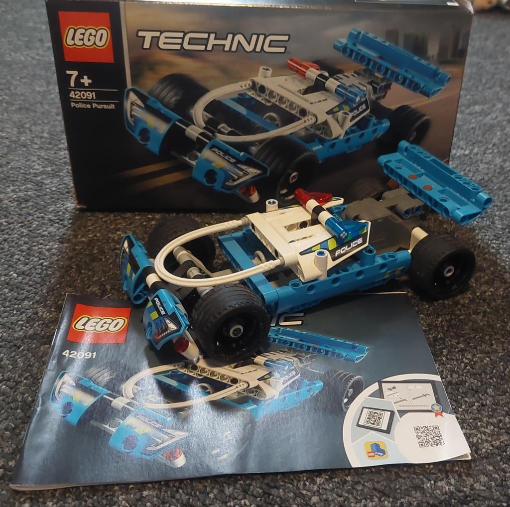 Lego Technic politie auto 42091, Kinderen en Baby's, Speelgoed | Duplo en Lego, Compleet, Lego, Ophalen of Verzenden, Zo goed als nieuw