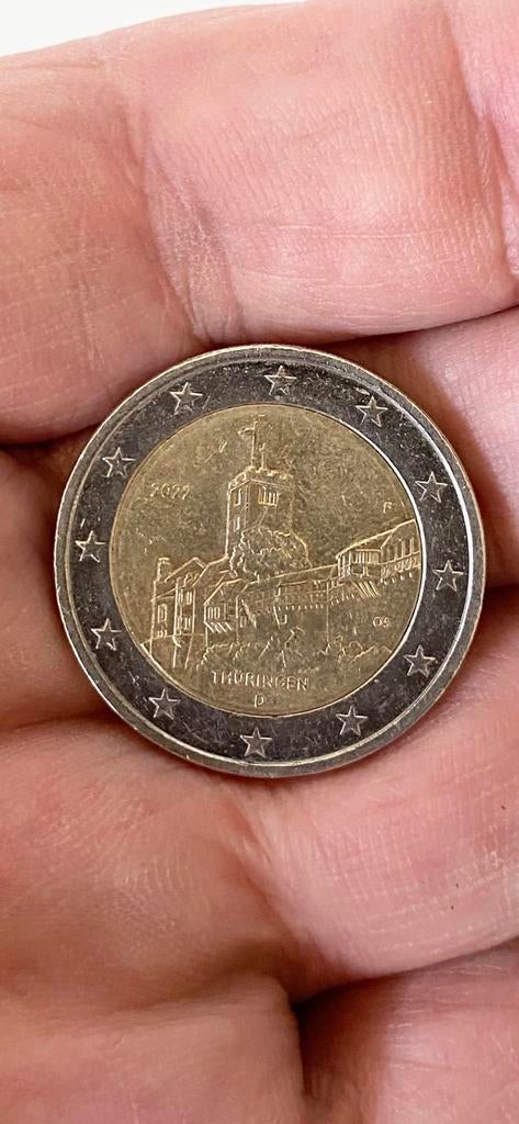 munt:  2,- €  DUITSLAND:  KASTEEL ‘WARTBURG’  F, Postzegels en Munten, Munten | Europa | Euromunten, Ophalen of Verzenden, Duitsland
