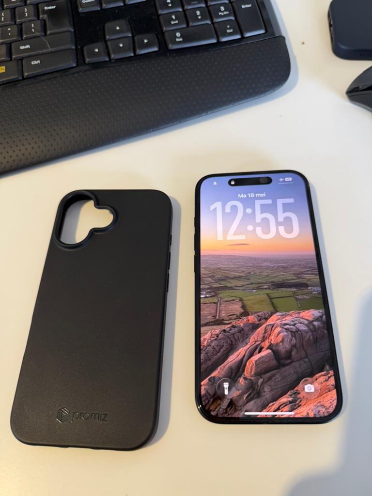 Iphone 16 zwart 128 gb, Ophalen, 128 GB, Zwart, IPhone 16