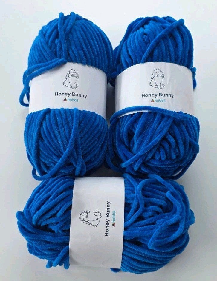 donkerblauw chenille garen, Hobby en Vrije tijd, Breien en Haken, Ophalen of Verzenden, Nieuw, Breien of Haken, Wol of Garen
