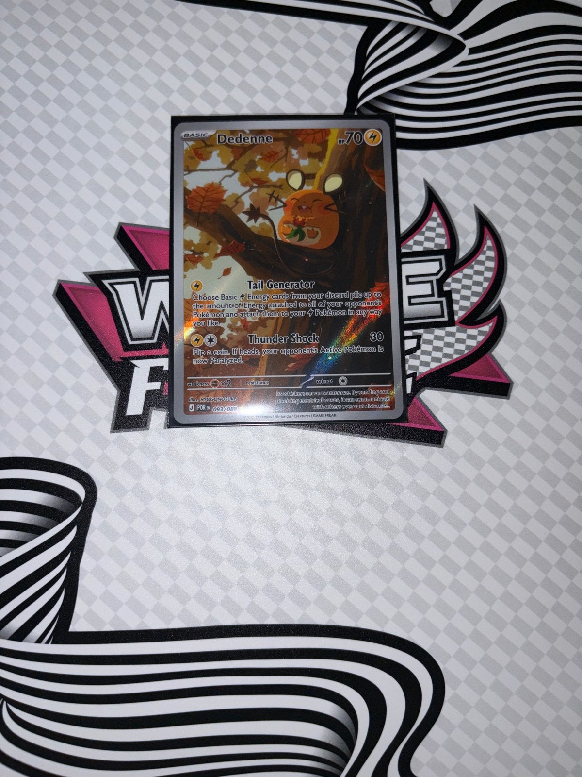 Dedenne Pokémon Kaart - Full Art, Ophalen of Verzenden, Zo goed als nieuw, Losse kaart
