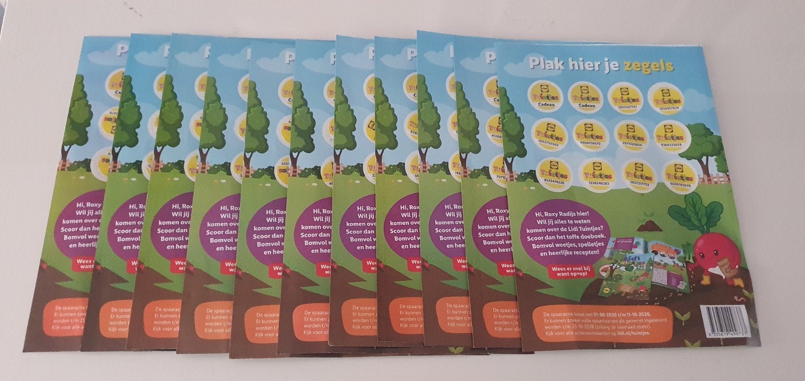 11 spaarkaarten voor de Lidl Tuintjes € 1 st., Hobby en Vrije tijd, Ophalen of Verzenden, Winkel, Super of Benzinepomp, Volle spaarkaart