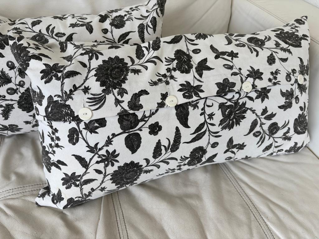 Sierkussens lendelussen ikea bloemmotief kussen zara, Ophalen of Verzenden, Zo goed als nieuw, Wit, Rechthoekig