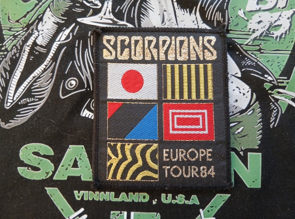 Scorpions  mooie zeldzame vintage Europe tour 1984 patch s42, Verzenden, Nieuw, Kleding