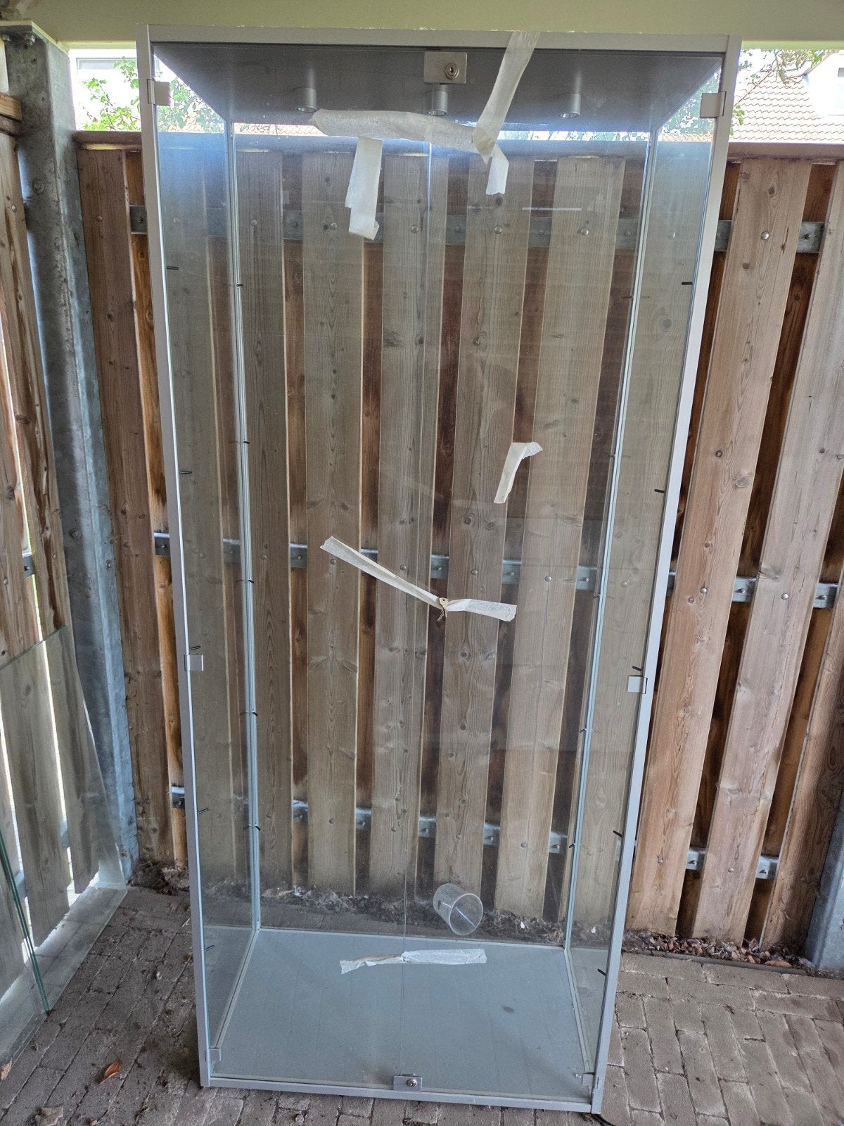 Glazen vitrinekast 200x86x45 cm met 5 legplanken, Ophalen, 200 cm of meer, 50 tot 100 cm, Glas