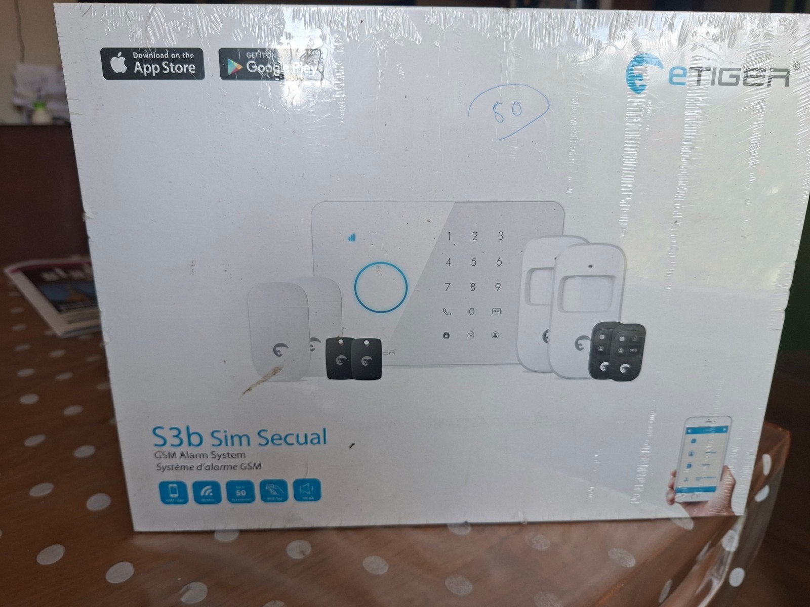 Nieuw in doos eTiger S3b Sim Secual GSM Alarmsysteem, Beweging, Nieuw, Ophalen of Verzenden, Compleet systeem