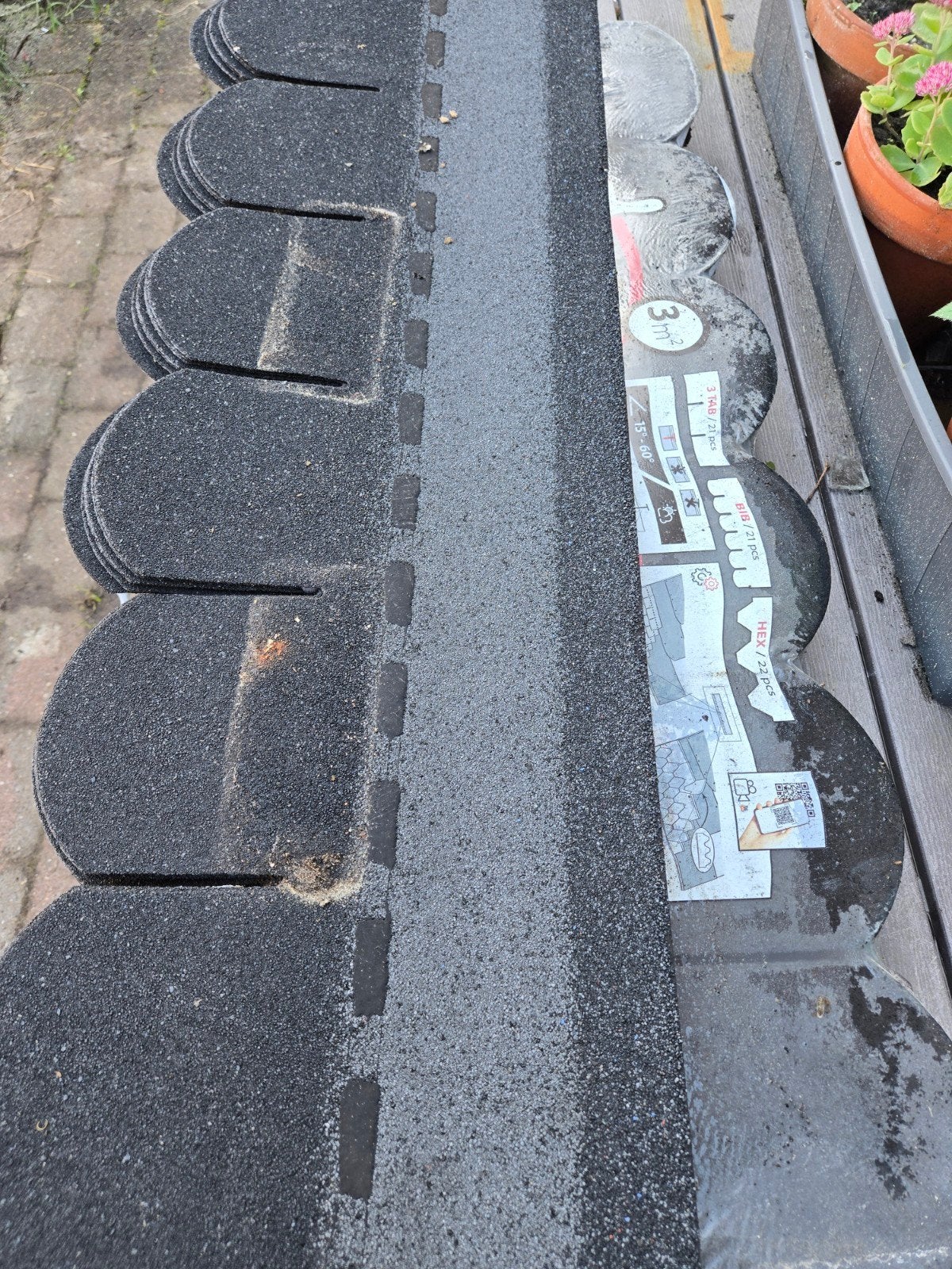 Dakshingles zwart 4 m", 28 stuks, Overige materialen, Zwart, Nieuw, Ophalen of Verzenden