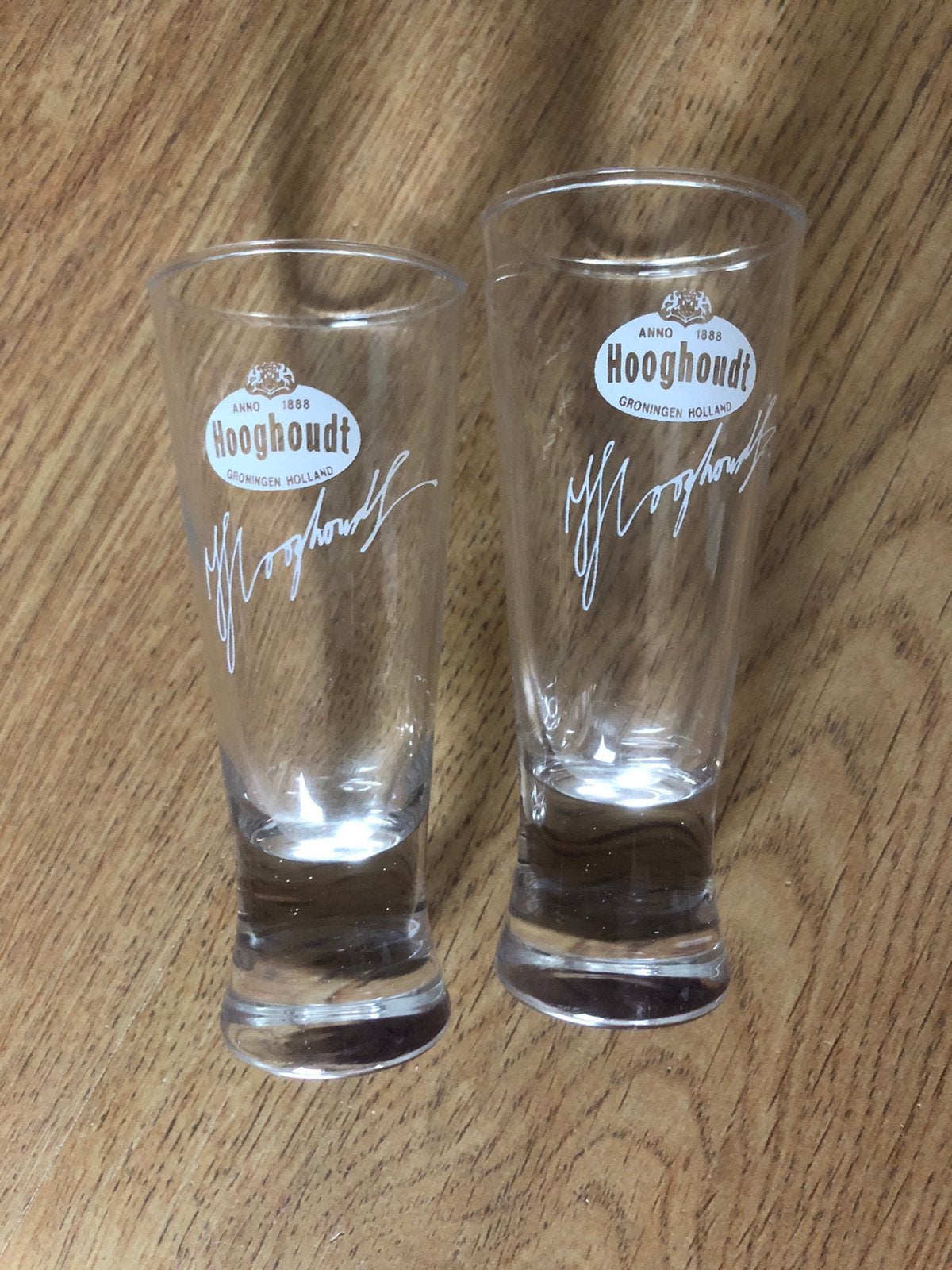 2 borrelglaasjes en 8 onderzetters Groningen samenprijs, Ophalen of Verzenden, Zo goed als nieuw, Borrel- of Shotglas