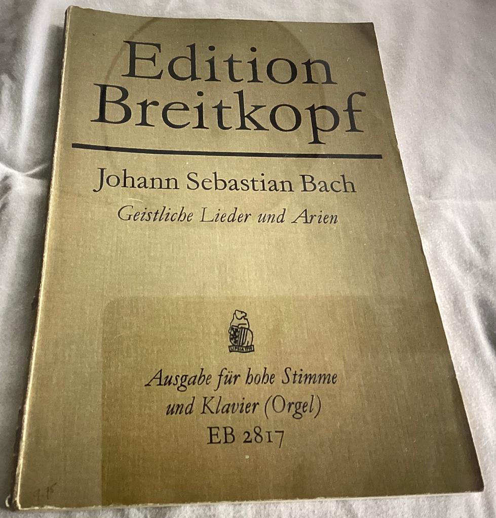 bladmuziek Bach Geistliche Lieder + Arien  Stimme , klavier, Gebruikt, Zang, Klassiek, Ophalen of Verzenden