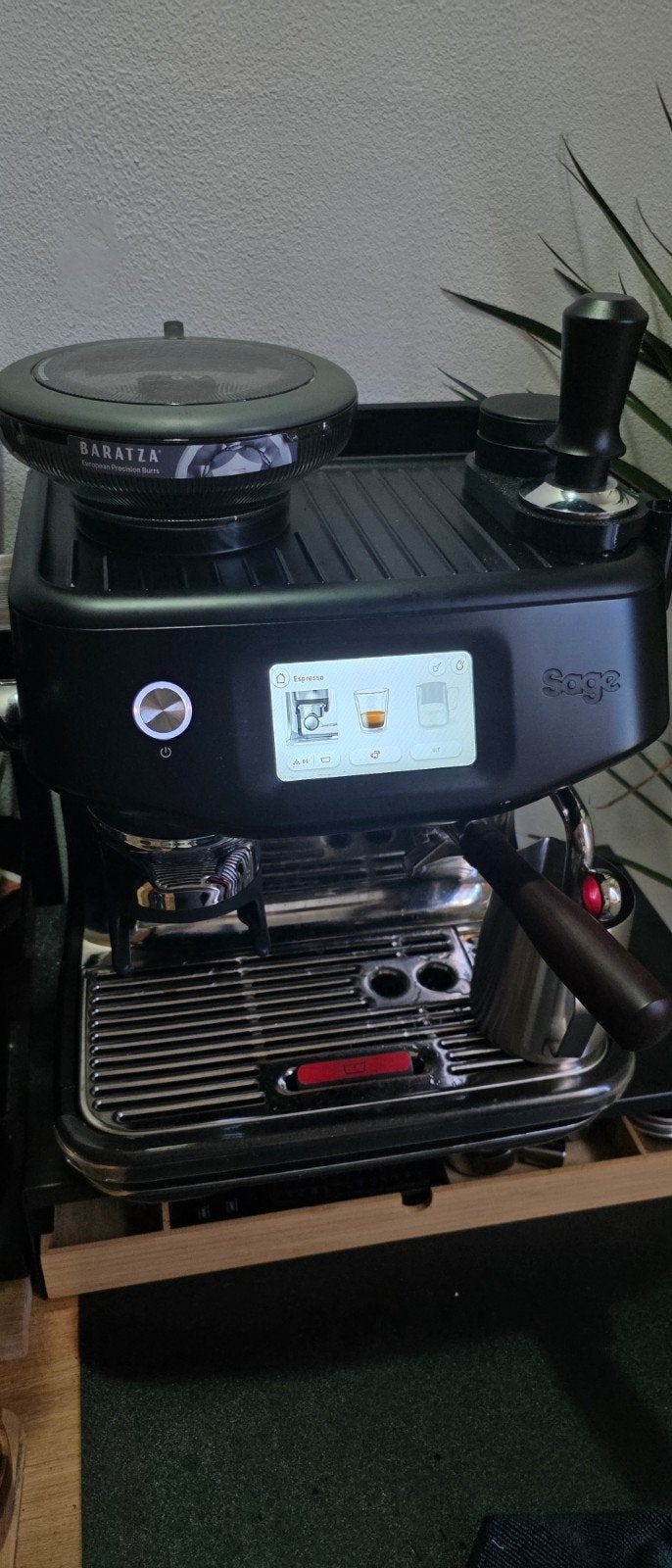 Sage Barista Touch Impress Truffle Black + veel extra's, Ophalen, Gebruikt, Espresso apparaat, 1 kopje
