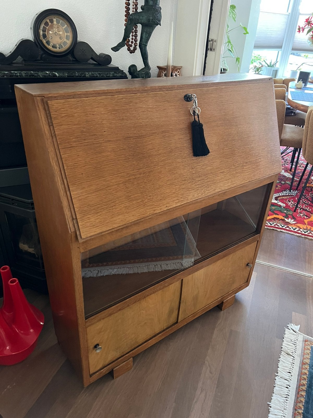 Secretaire jaren 60, top conditie met sleutel!, Ophalen of Verzenden, Zo goed als nieuw