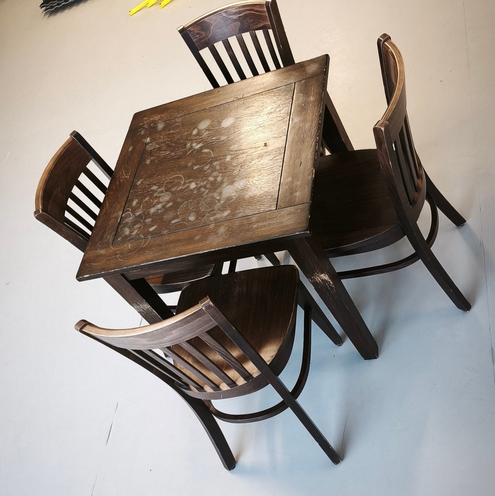 tafel met 4 stoelen, Huis en Inrichting, Ophalen, Gebruikt, 4 tot 6 stoelen