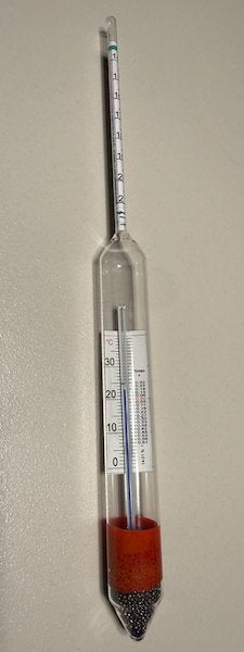 Hydrometer (meet soortelijk gewicht) - Wijn en Bier, Ophalen of Verzenden, Nieuw
