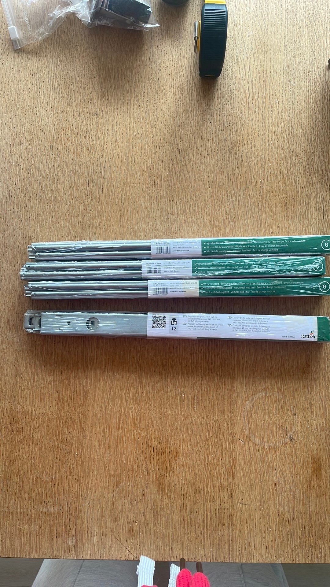 Ladegeleiders tot 55cm diepte, 15kg draagvermogen, Ophalen, Nieuw, 250 mm of meer, Overige typen