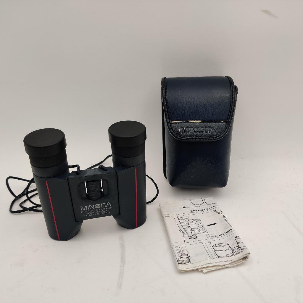 Vintage Minolta Pocket 8x22 8.2 Wide Angle Multi-Coated Bino, Minolta, Overige typen, Ophalen of Verzenden, Zo goed als nieuw