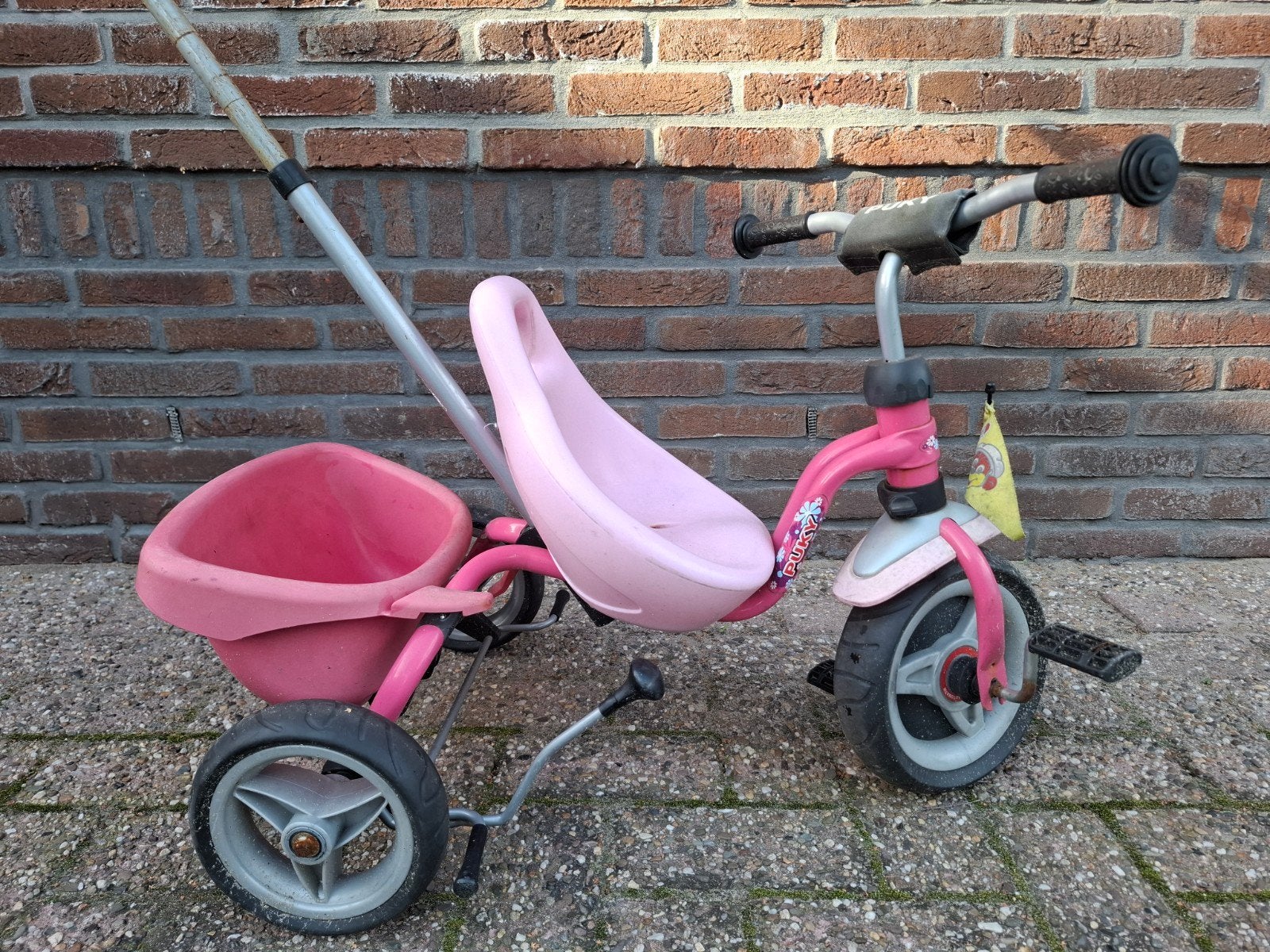 puky driewieler roze met duwstang, Fietsen en Brommers, Ophalen, Gebruikt, Puky, Duwstang