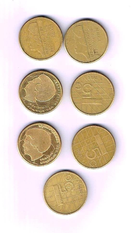 5 gulden munten en biljet, Postzegels en Munten, Munten | Nederland, Ophalen of Verzenden, Koningin Beatrix, 5 gulden, Losse munt