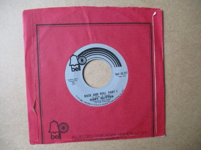 s2277 gary glitter - rock and roll, Cd's en Dvd's, Vinyl Singles, Ophalen, Gebruikt, Overige genres, 7 inch