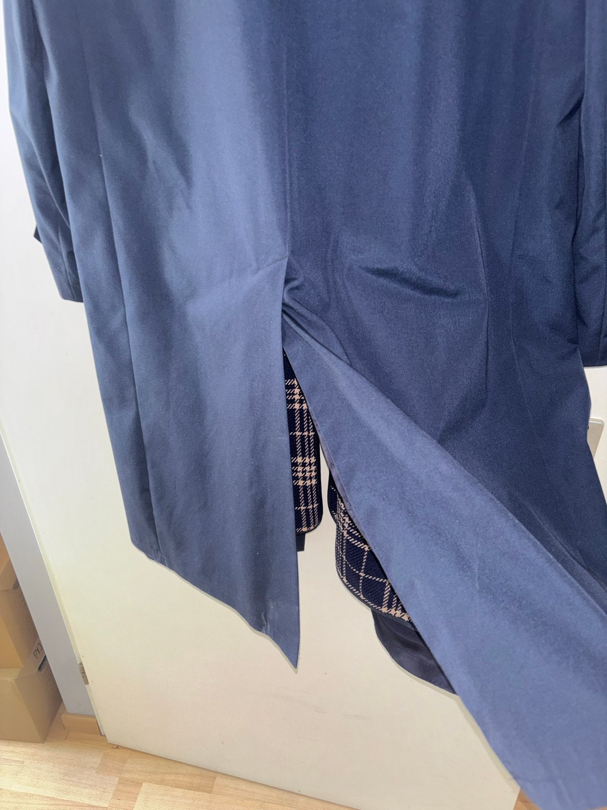 Stijlvolle Donkerblauwe Heren Trenchcoat - Maat L, Ophalen of Verzenden, Zo goed als nieuw, Maat 52/54 (L), Blauw