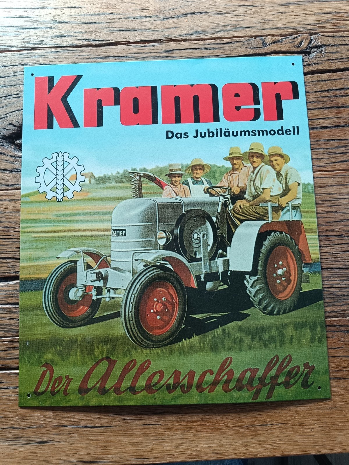 Vintage Kramer Tractor Poster - Jubiläumsmodell, Ophalen of Verzenden, A1 t/m A3, Overige onderwerpen, Rechthoekig Staand