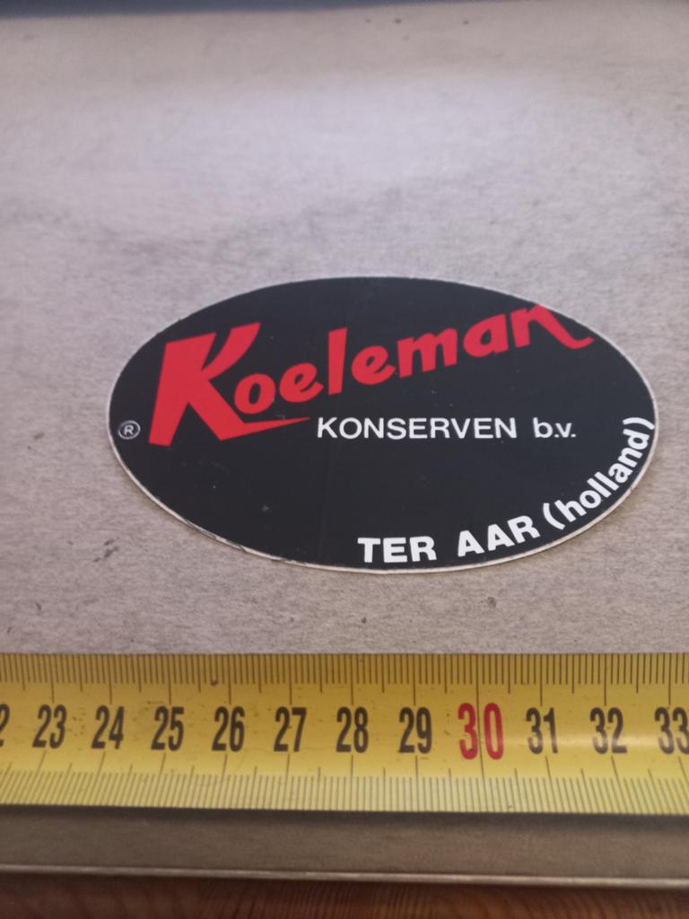 Koeleman konserven bv ter aar, Verzamelen, Ophalen of Verzenden, Zo goed als nieuw