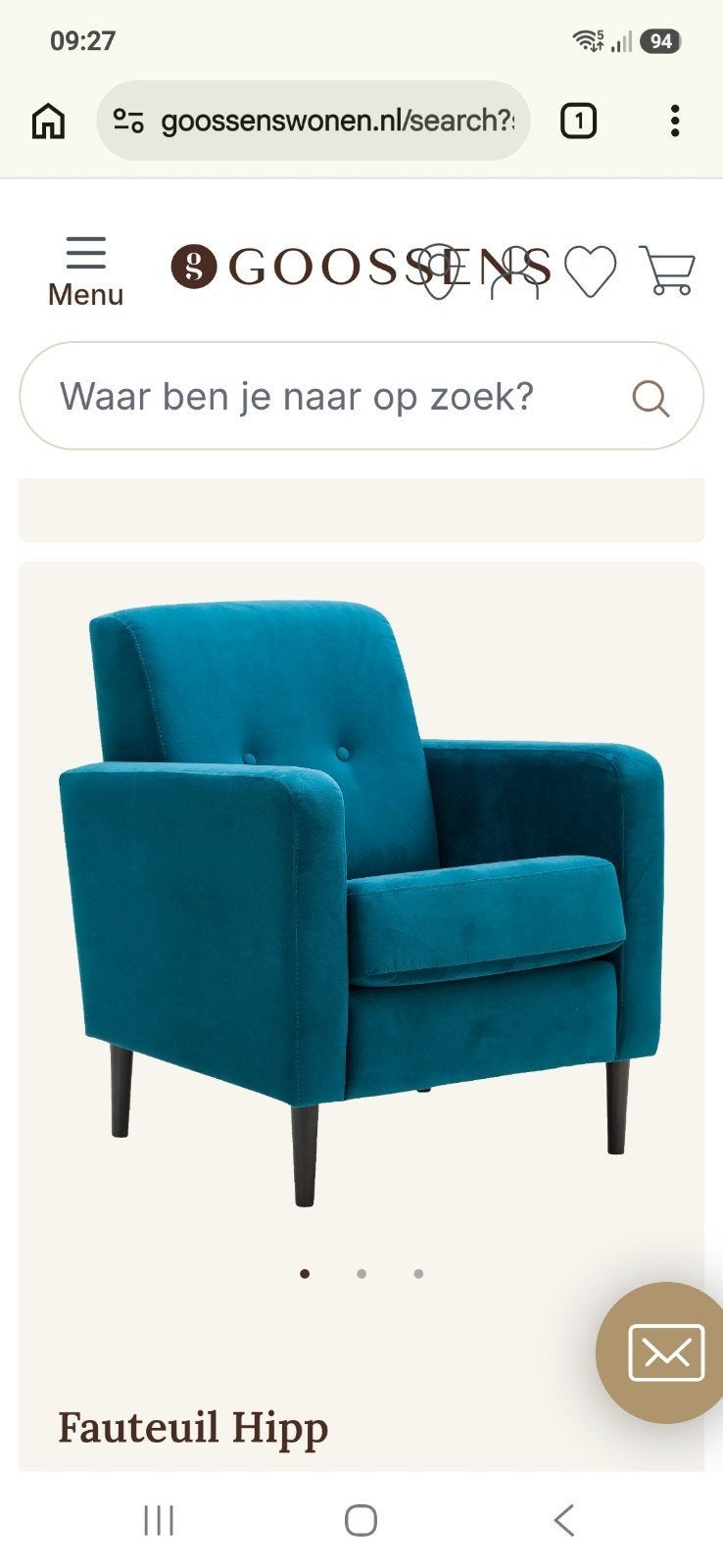 set van 2 fauteuil Hipp - Petrolblauw Fluweel, Ophalen, Modern, Comfortabel, 75 tot 100 cm, Zo goed als nieuw