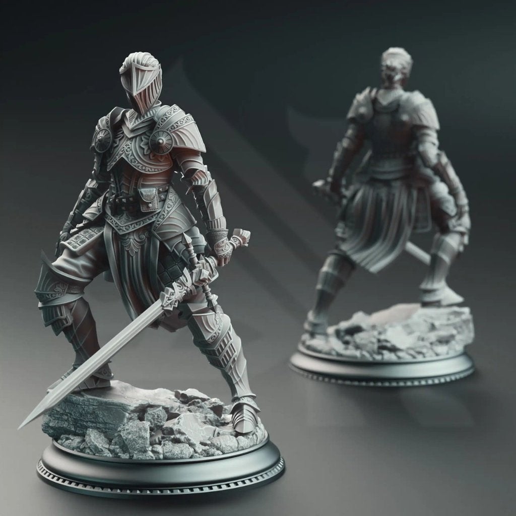 Resin miniatuur voor D&D of schilderen: knight, Ophalen of Verzenden, Zo goed als nieuw, Overige soorten, Figuurtje(s)