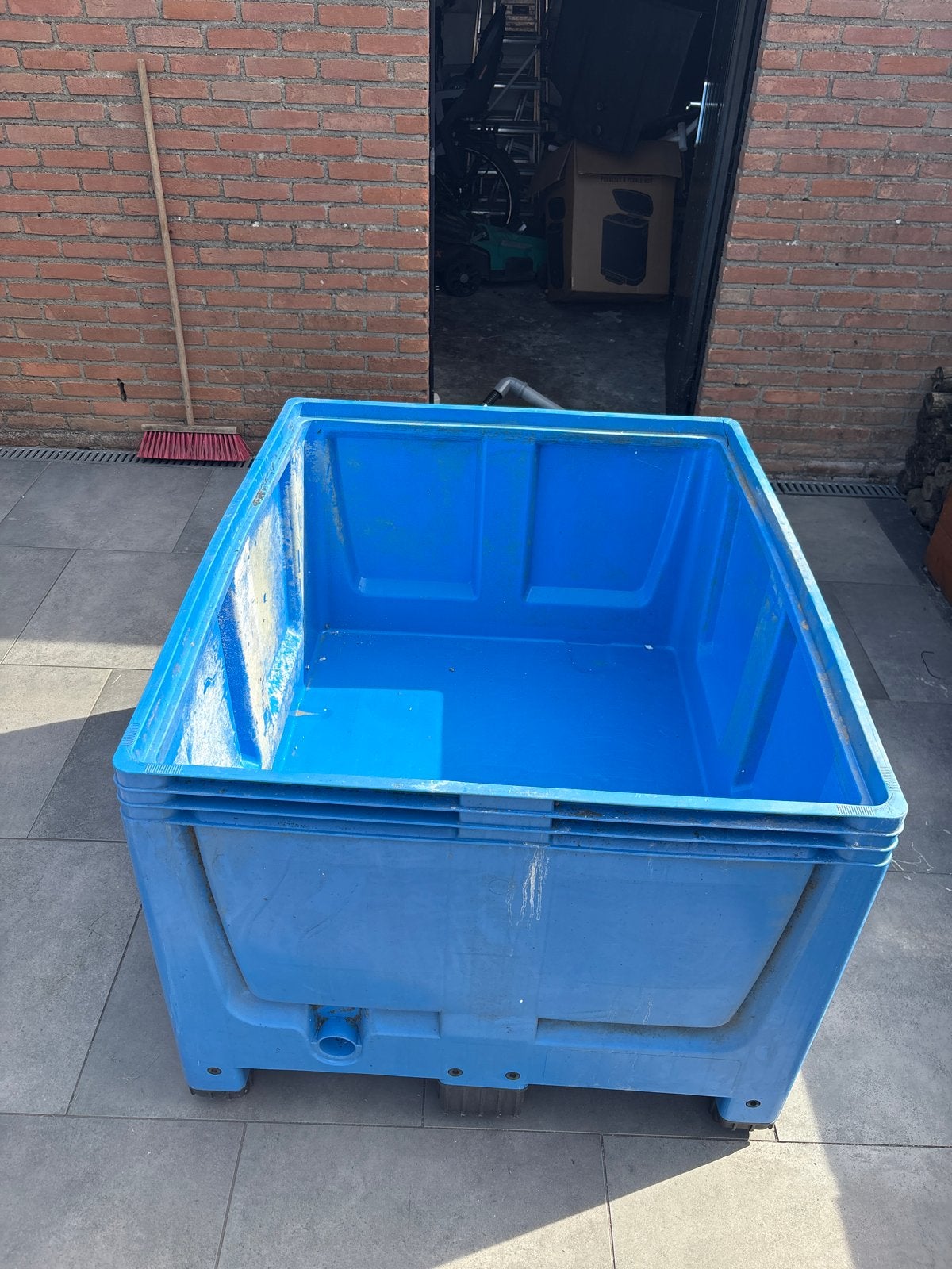 Robuuste blauwe kunststof bak - Veelzijdig gebruik, Gebruikt, Ophalen of Verzenden, Minder dan 200 cm, Rechthoekig