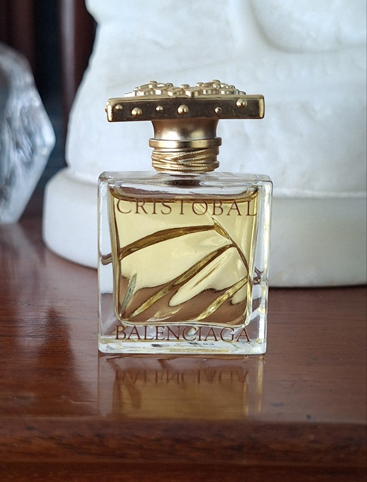 Balenciaga Cristobal zeldzaam Miniatuur Parfum 5 ml. Vintage, Ophalen of Verzenden, Gebruikt, Parfumfles, Gevuld