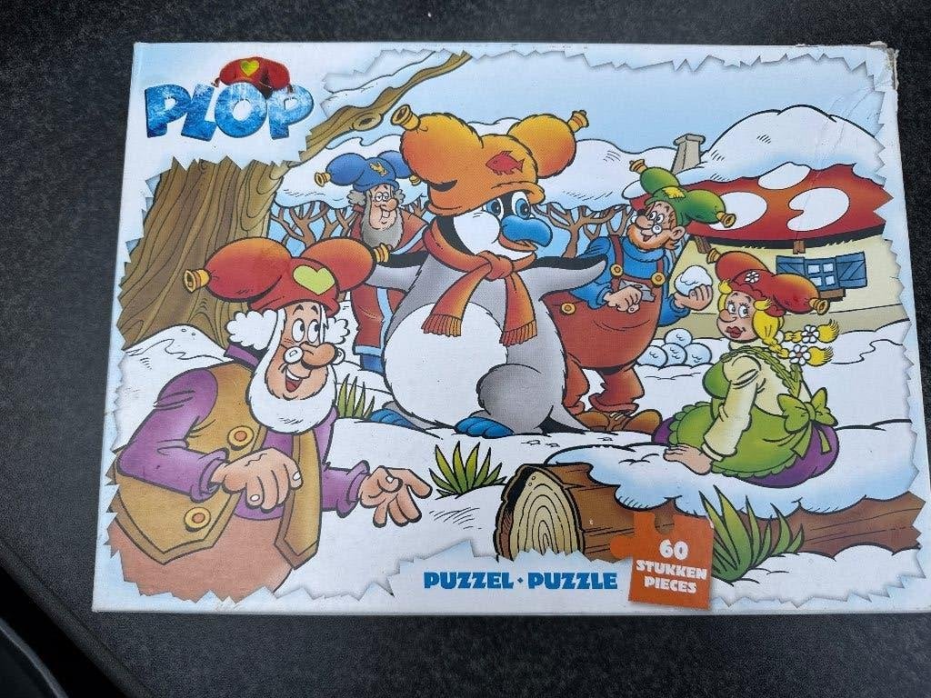 Kabouter Plop puzzel, Ophalen of Verzenden, Meer dan 50 stukjes, Gebruikt