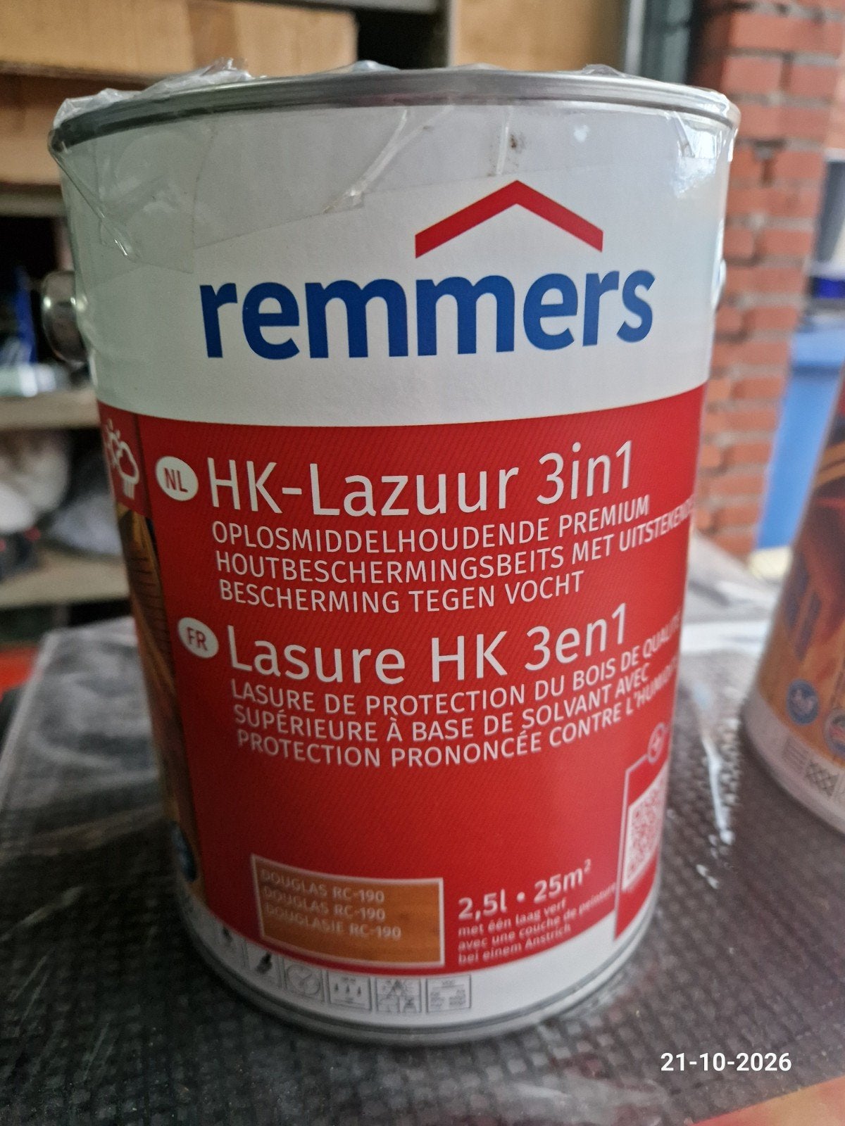 Remmers HK lazuur Douglas 2,5 ltr nieuw, Overige kleuren, Nieuw, Beits, Ophalen of Verzenden