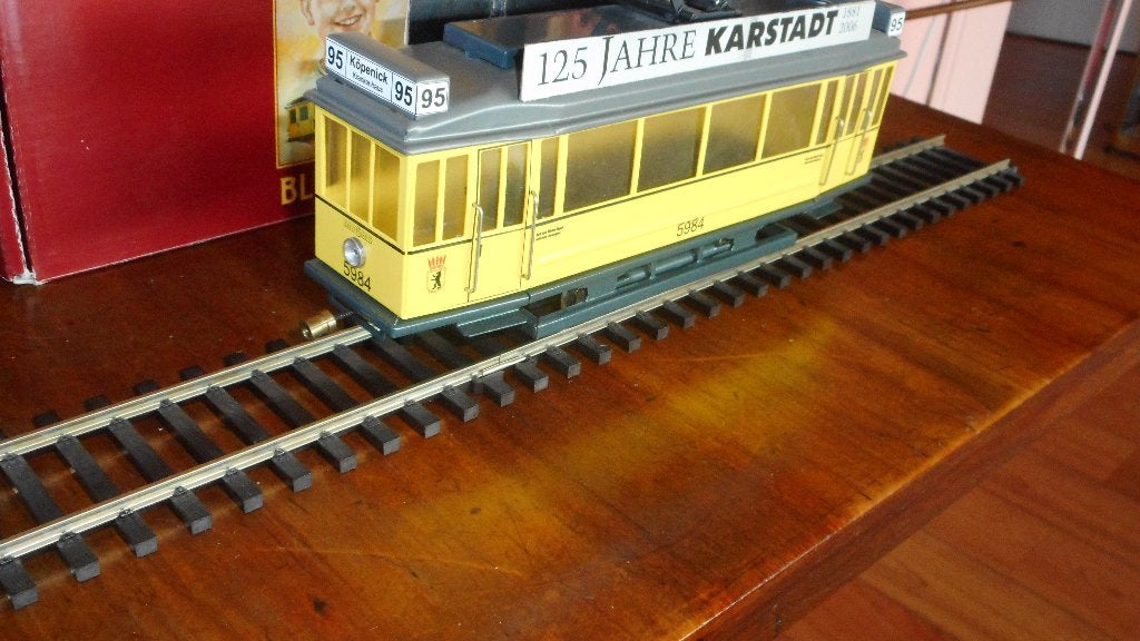 SPOOR 0:LEHNHARDT Metalen oldtimer Berliner TRAM lijn 95 ovp, Hobby en Vrije tijd, Modeltreinen | Overige schalen, Overige merken