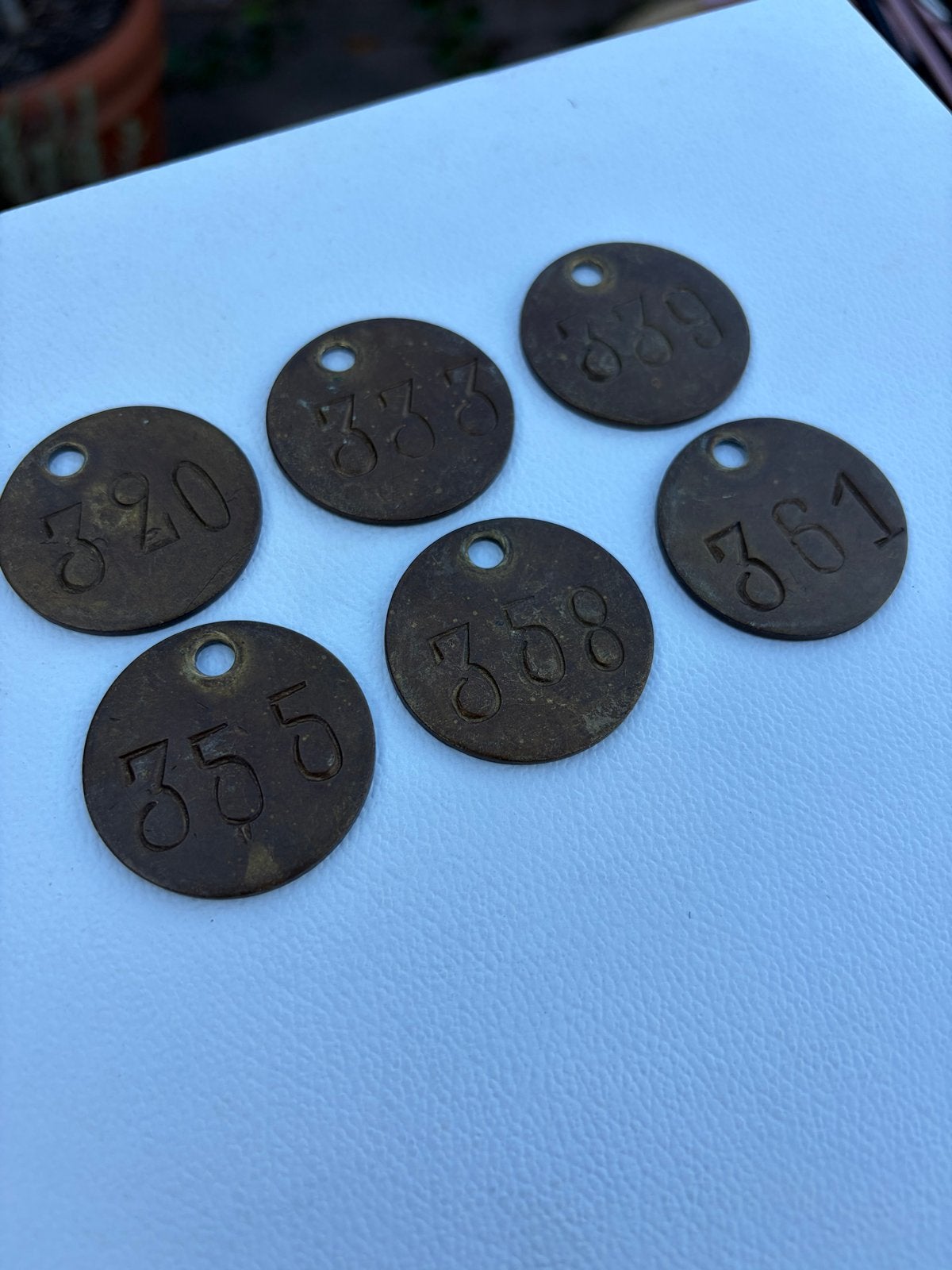 Set van 6 mijnpenningen, Antiek en Kunst, Ophalen of Verzenden